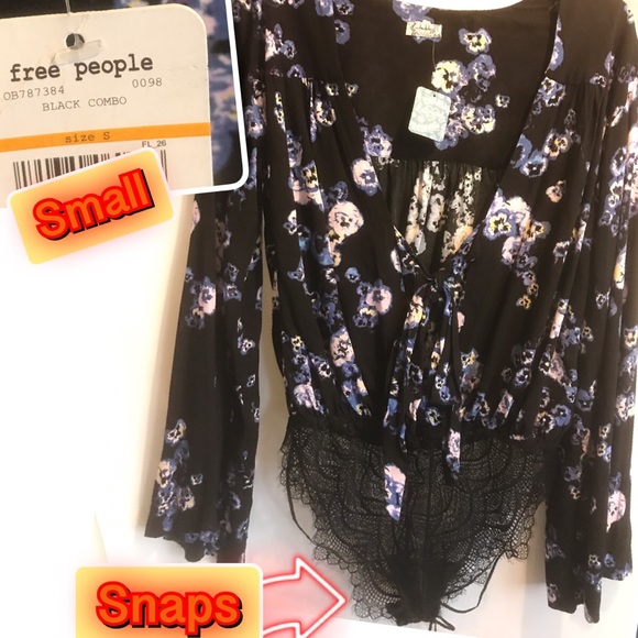 Free People Tops - Free People New Lacey bottom Bodysuit with 2 snaps